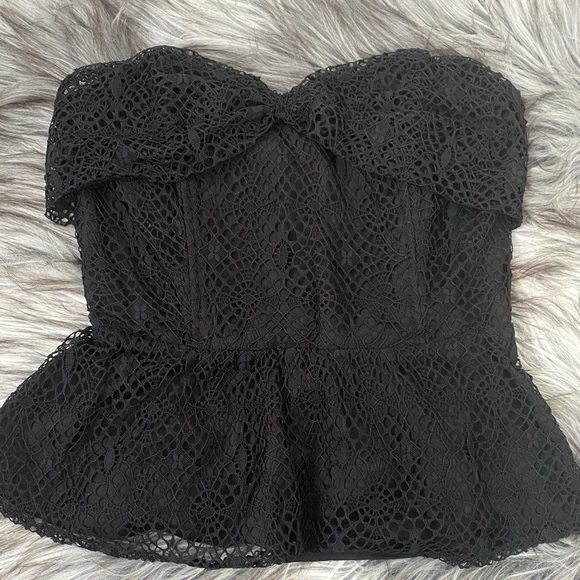 Anthropologie/Porridge Crochet Peplum Top - Picture 5 of 5